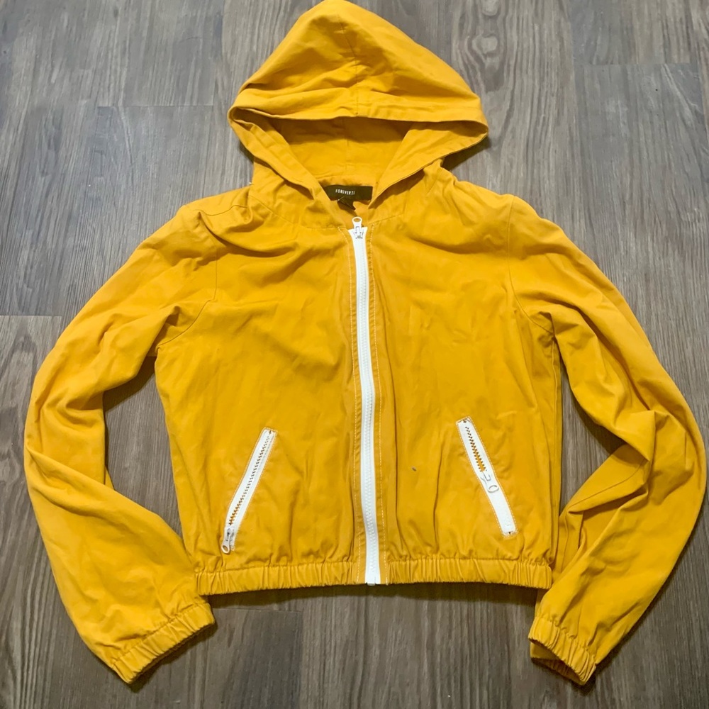 FOREVER 21 • Mustard Hooded Jacket
